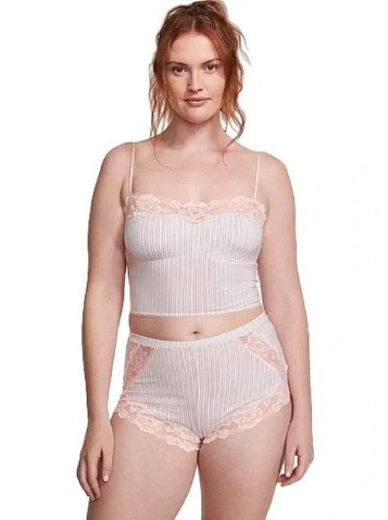 Victoria’s secret Soft Pink Lace-Trim Cami & Shorts Set
