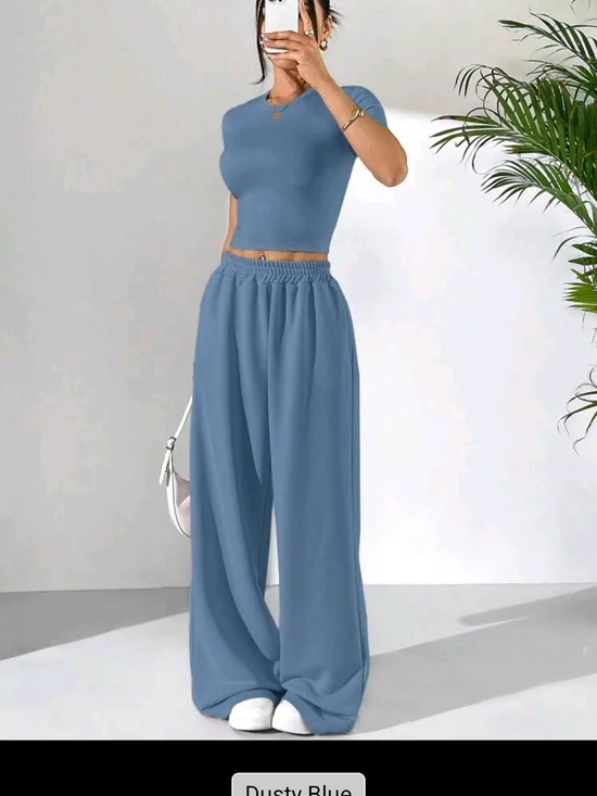 SHEIN Dusty Blue Set Women’s Size Small