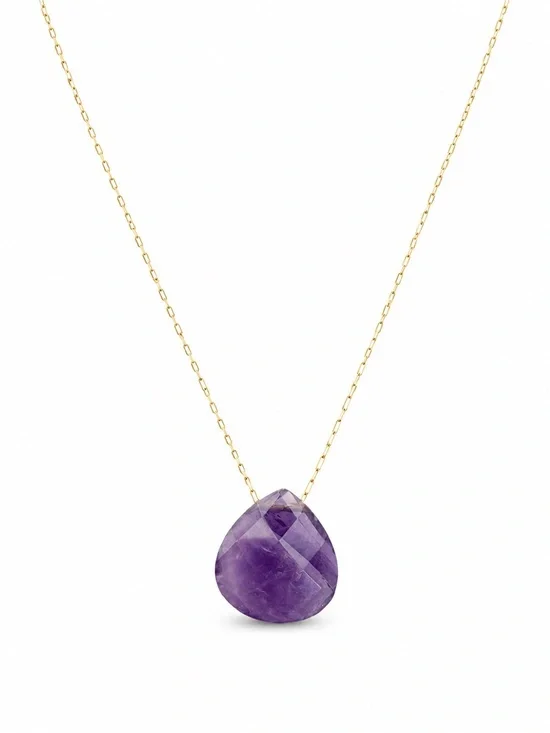 Amethyst Teardrop Necklace