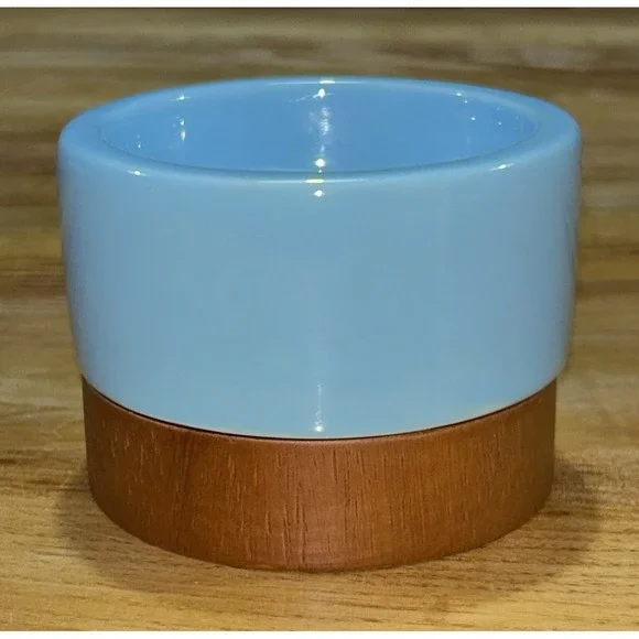 Happy Chic Jonathan Adler‎ Wood Blue Candle Holder