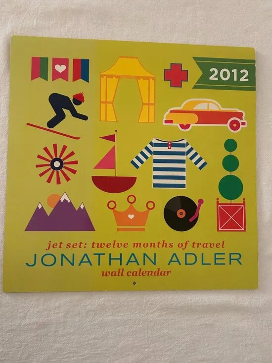 Jonathan Adler Jet Set: Twelve Months of Travel Colorful Art Calendar 2012