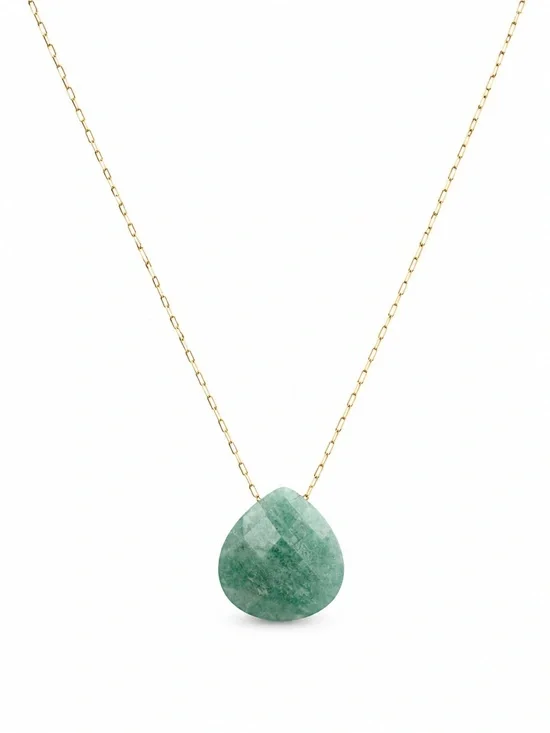 Amazonite Teardrop Necklace