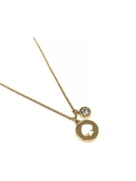 Kate Spade Gold Necklace spade dot Crystal Accent