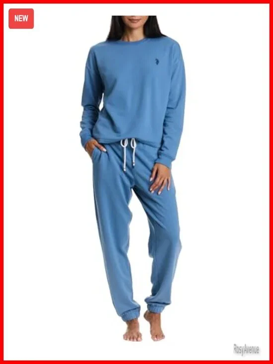 2-Piece Lounge Set with Sweatshirt and Jogger Pajama Pants