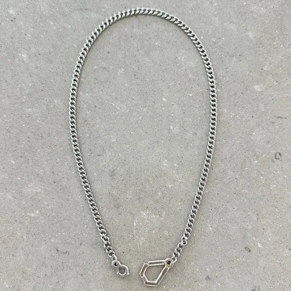 Vintage Kreisler Silver Curb Watch Chain