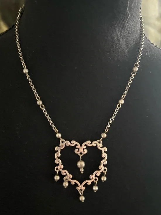 Brighton Summer Love Filigree Heart Pendant Necklace - Retired