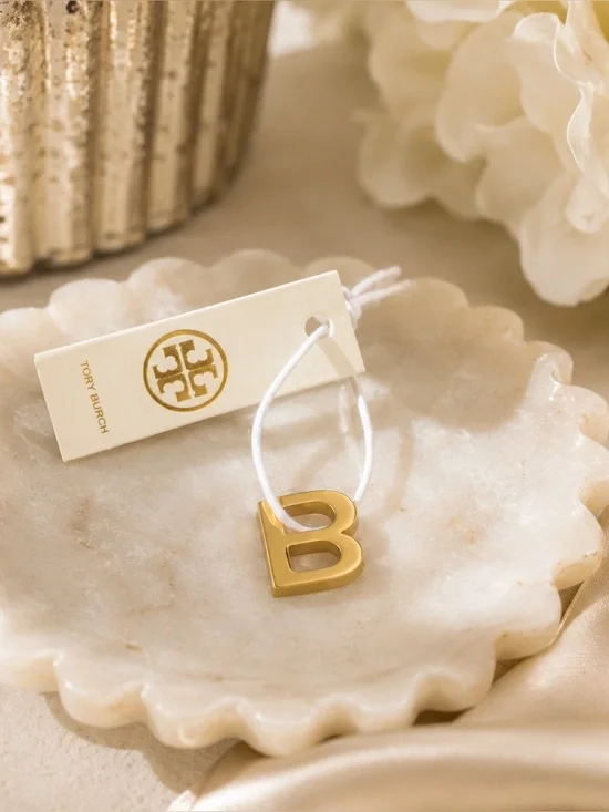 Tory Burch NWT Gold Tone Monogram Initial B Charm Pendant 11158902 OS