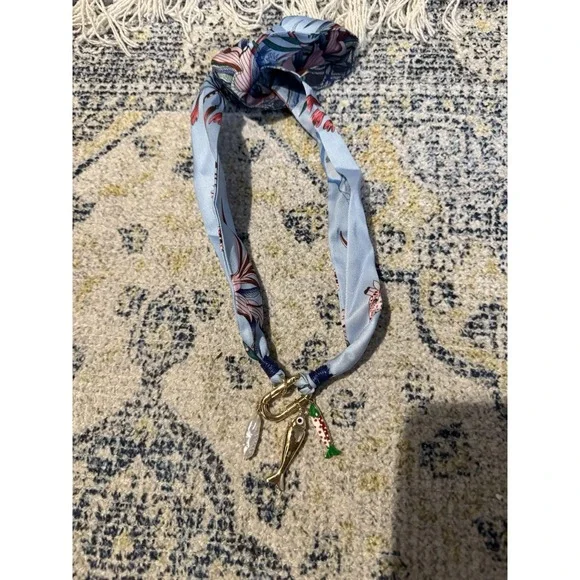 Classyzint  Scarf Green Fish Pendant Necklace New In Bag