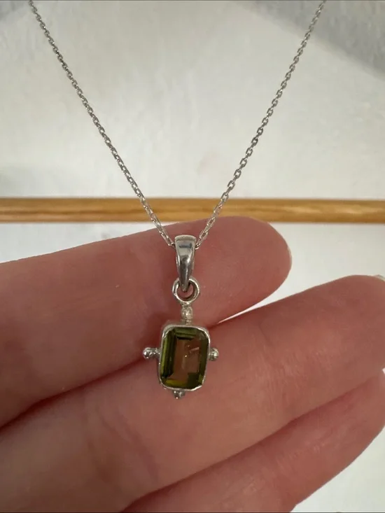 Sterling Peridot Necklace