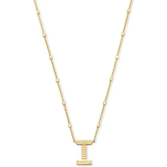 Letters I pendant necklace for women fashion jewelry 14k gold plated brass