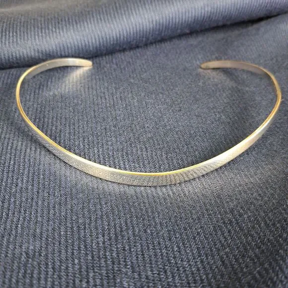 Vintage 1970’s Erik Dennung Sterling Silver Torque Collar Necklace Denmark