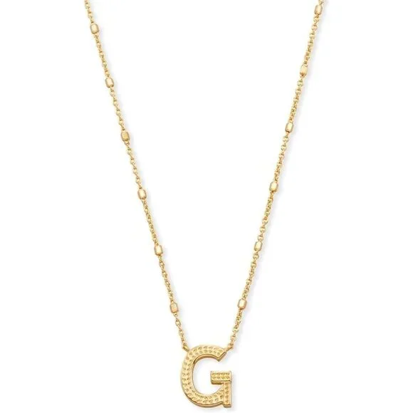 Letters G pendant necklace for women fashion jewelry 14k gold plated brass