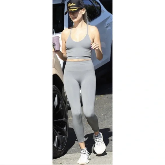 SET Active Gray High-Waist Leggings & Sports Bra Set