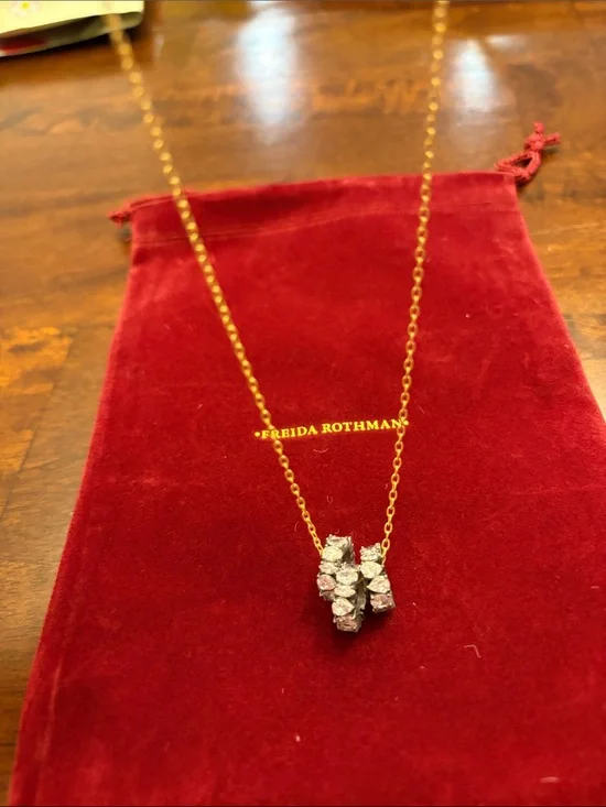 FR Gold-Tone Necklace with with magnetic cuff bracelet and set of FR earrings