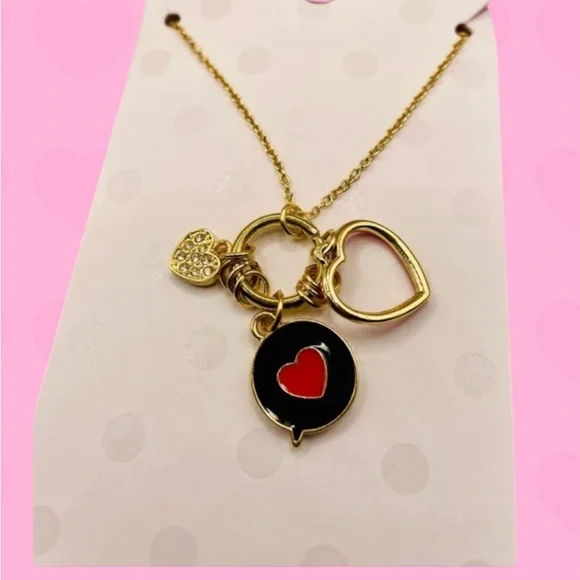 Isaac Mizrahi heart charm necklace NWT‎