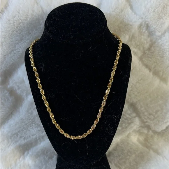 Monet Twisted Gold Necklace 24”