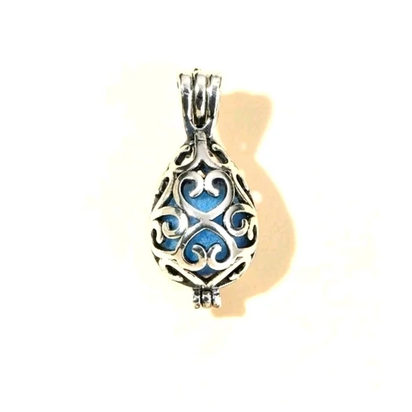 Silver Plated Waterdrop Pendent for Stone or Essential Oil