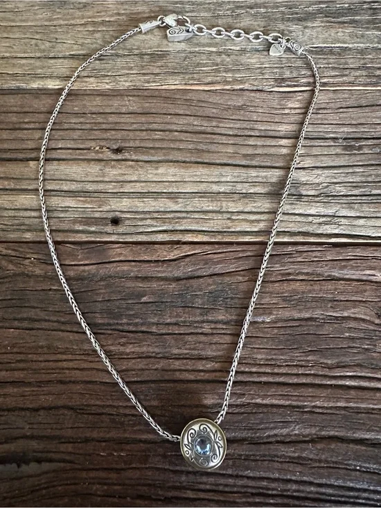Brighton 💙 Celestial Blue Swarvorski Crystal Pendant Necklace - Retired