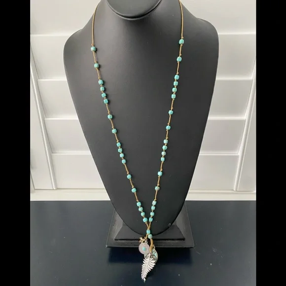 Lucky NWOT Turquoise charm necklace