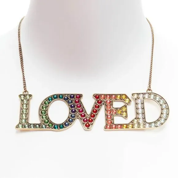 Gucci Loved Gradient Crystal Necklace