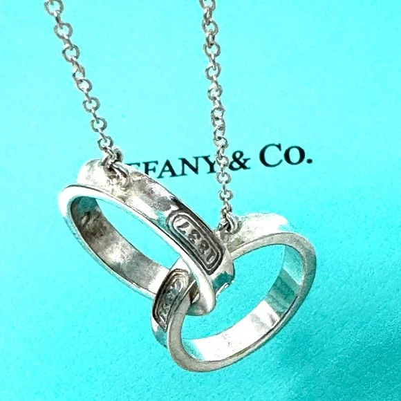Tiffany & Co. Vintage 1837 Interlocking Circles Large Pendant Necklace.