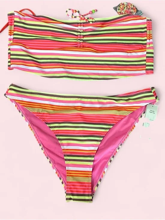 Striped Bikini Set