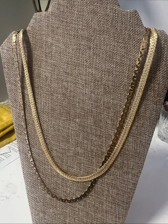 2–30” Gold-Tone Layered Chain Necklaces - Elegant Women costume Jewelry