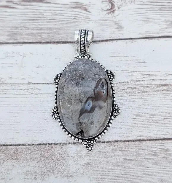 Mudcreek Jasper Ethnic Style Jewelry Pendant 2.75