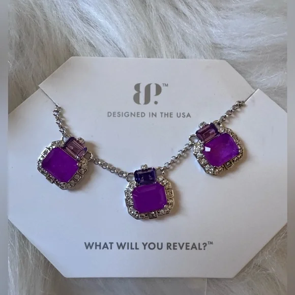 NWT Bomb Party “Forever Your Muse” 18”. Purple Fluorite fused with Quartz
