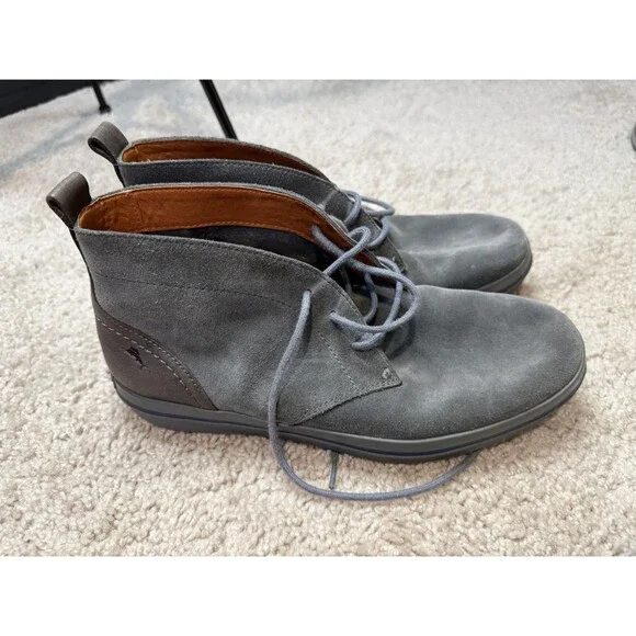 Tommy Bahama Reflexology Riker Gray Chukka Ankle Boots Mens Suede Size 8.5