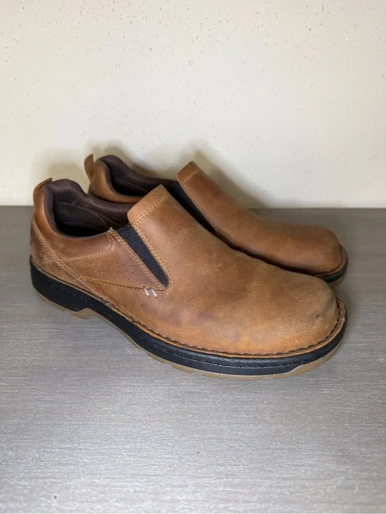 Merrell J000867 Brown Leather Slip On Mens Shoes Size 8 US Comfortable Loafers
