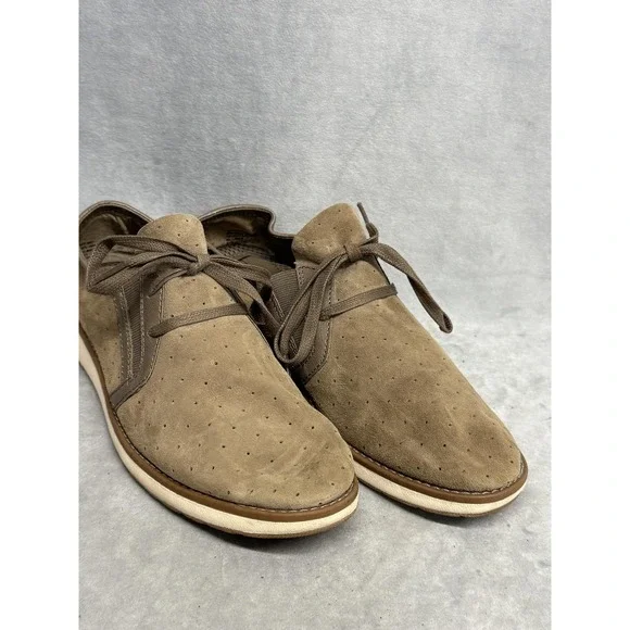 b.o.c Born Concept Shoes Mens‎ Size 8 Taupe Suede Perforated Lace Up Z38817