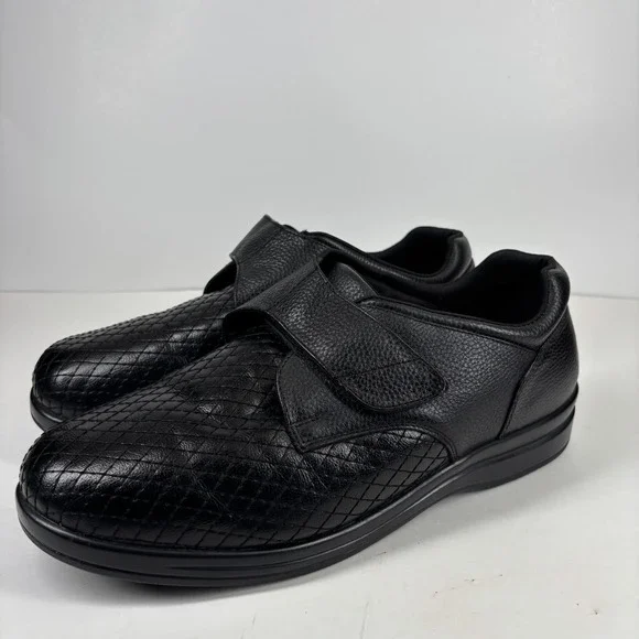 Stride Lite‎ Classic Sydney Men's 12W/Women's 13XW Black Leather Diabetic Shoes