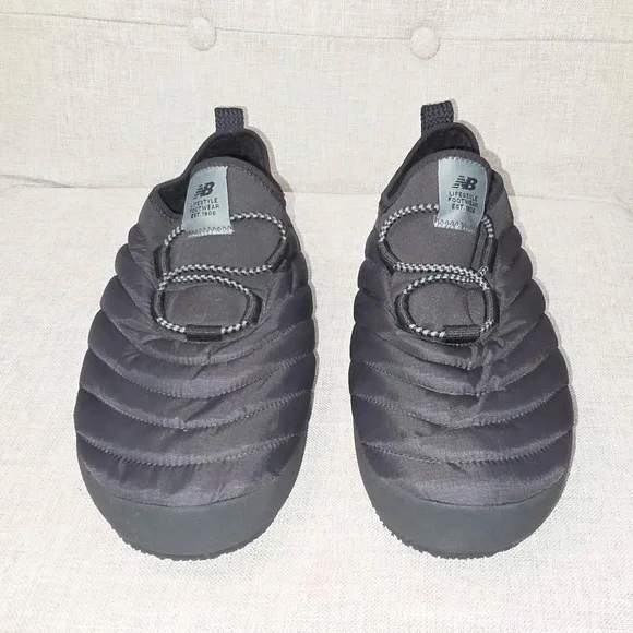 New Balance Caravan Moc v1 Black Quilted Fleece Lined Slippers SUFMOCB1 Mens 11