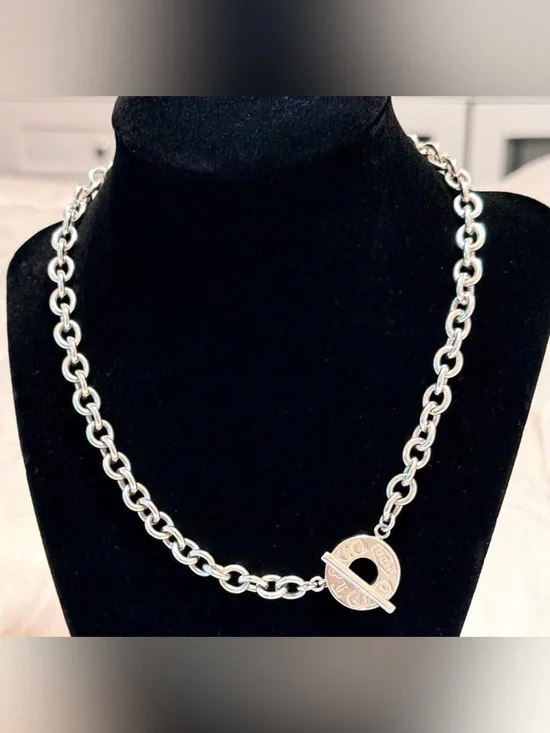 Tiffany & Co. 1887 Round Toggle Link Necklace in Silver