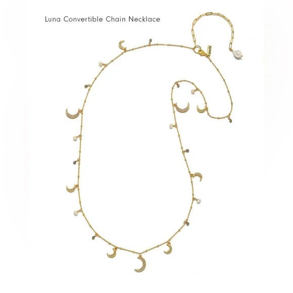 Sequin NYC Luna Convertible Chain Necklace