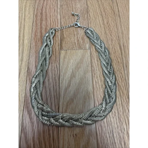 Gold Tone Braided‎ Multi-snake Statement Necklace