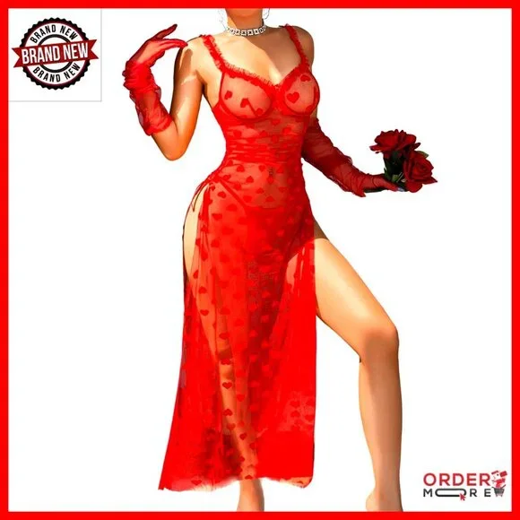 Sheer Ruched Maxi Dress with Underwire Adjustable Straps High Slit