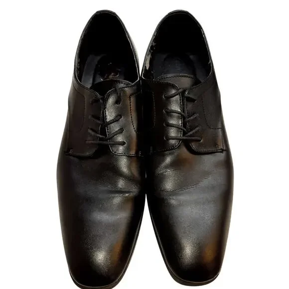 Calvin Klein 11 11M Black Lace Up Men's Dress Shoes Medium Width