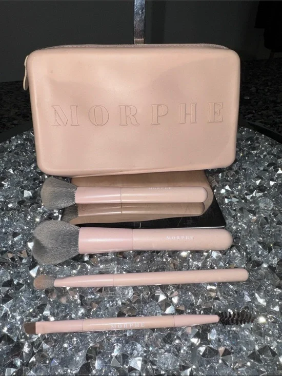 Morphe Blush Pink Brush Set with Zip Pouch