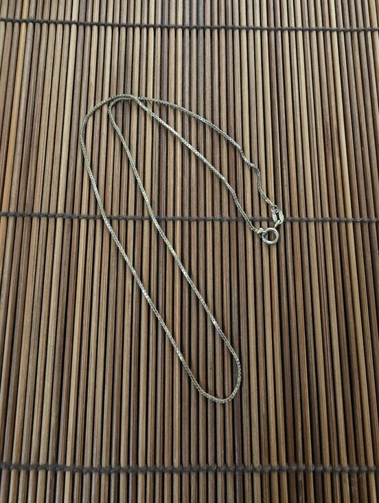 925 Silver Box Yellow Gold Chain (Vintage)