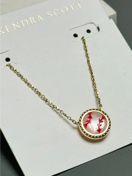 Kendra Scott Baseball Gold Necklace