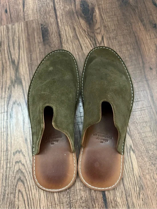 Olive Suede Men’s Slip-On Mule