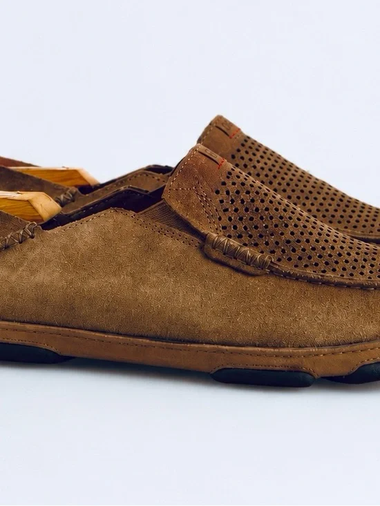 Olukai Moloa Kohana Suede Ray Tofee Slip On Loafers Men’s 9 M