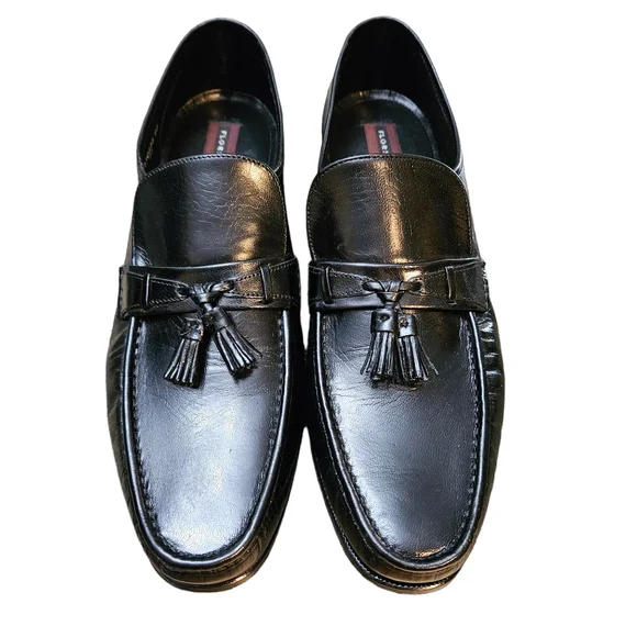 Florsheim Como Tassel Dress Shoes Men 13B Black Leather