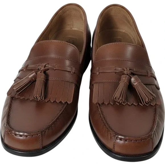 GH Bass Miguel Mens Brown Leather Kiltie Tassel Loafers Shoes 10.5M