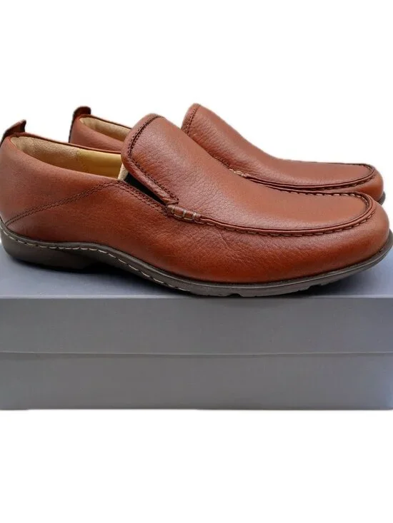 Hush Puppies GT Loafers Mens 10.5 Red Brown Leather Slip On Bounce H12466
