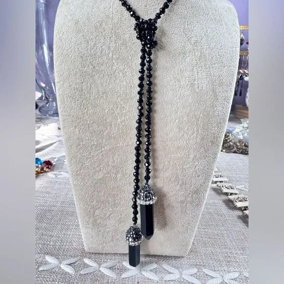 Zara Black Onyx Pendant Necklace