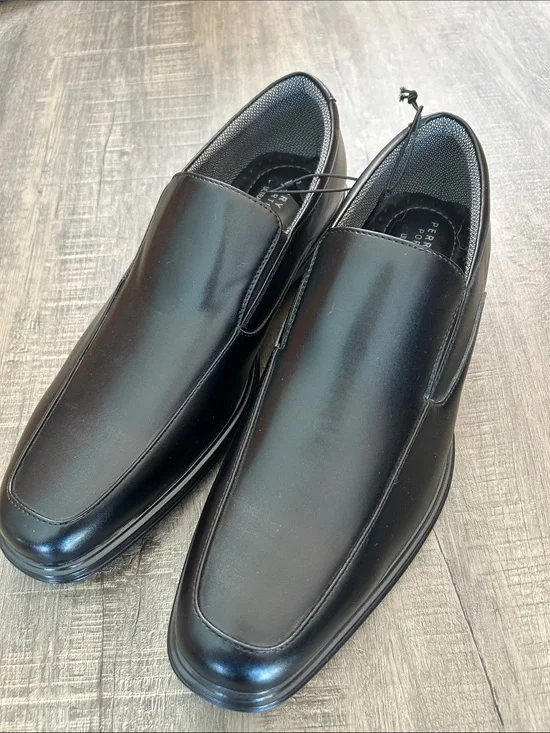 Perry Ellis Men's Black Slip-On Dress Loafers