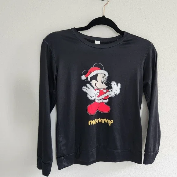 Disney Mickey Mouse Mommy‎ Pajama Set Sweatshirt Pants Loungewear Women's Medium